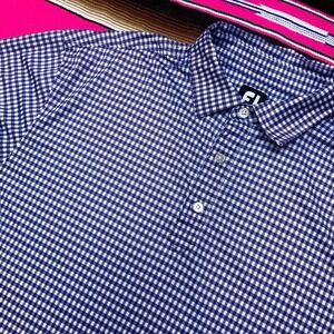 Footjoy Gingham Plaid Polo Shirt‎ 2XL